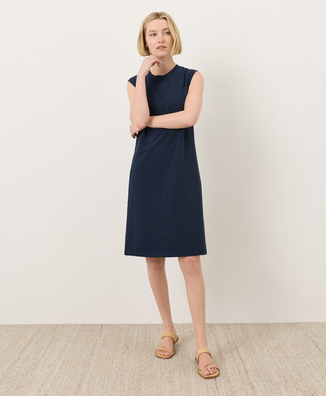 Women\u2019s Soft-slub Essential Easy Muscle Tee Dress made with Organic Cotton | Pact | Pact Apparel
