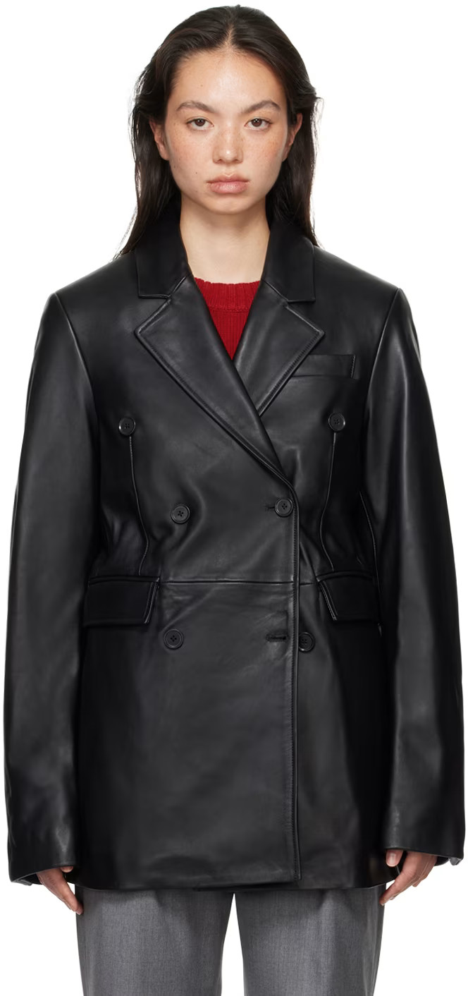 Black Benetra Leather Jacket | SSENSE