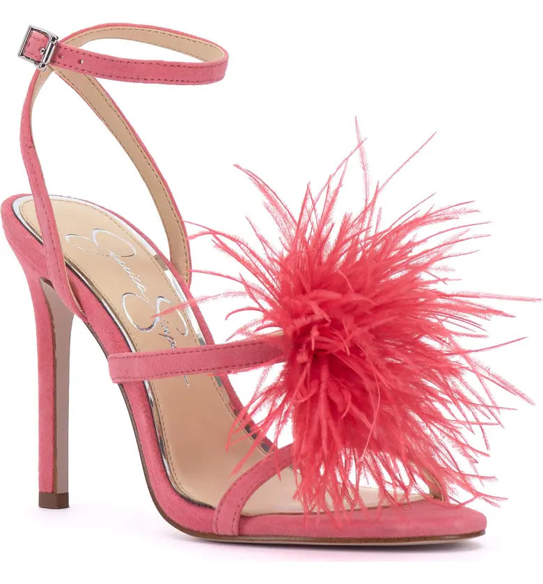 Jessica Simpson Jenevya Pompom Ankle Strap Sandal | Nordstrom | Nordstrom