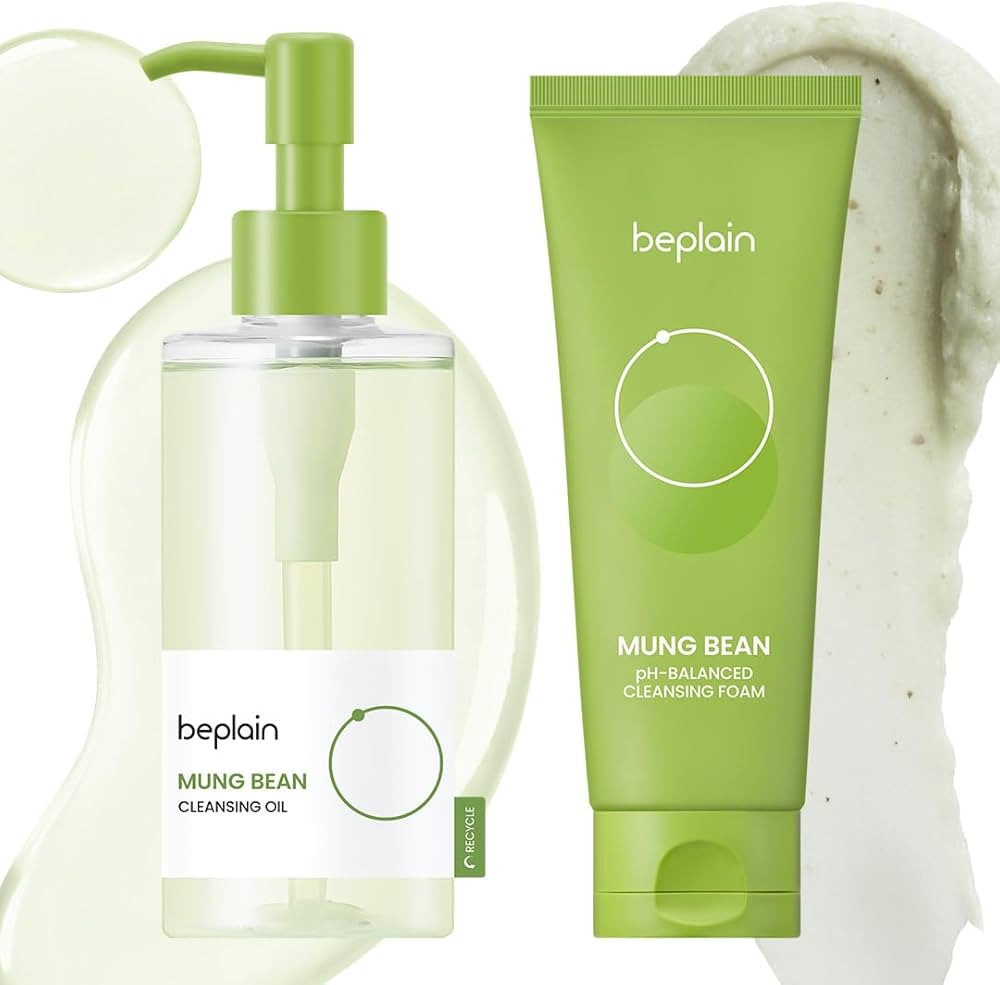 beplain Mung Bean Pore Care Duo - Cleansing Oil & Cleansing Foam | Korean Skin Care | Suitable fo... | Amazon (US)