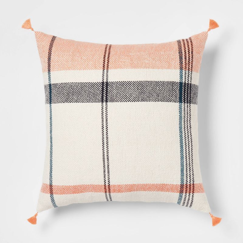 Oversized Woven Plaid Square Throw Pillow - Threshold™ | Target