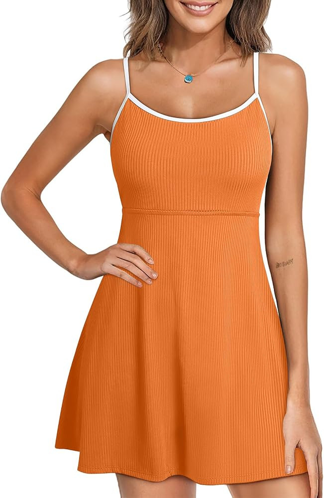 Aleumdr Women’s Ribbed One Piece Swimsuits Modest Swim Dress Tummy Control Adjustable Straps Ba... | Amazon (US)