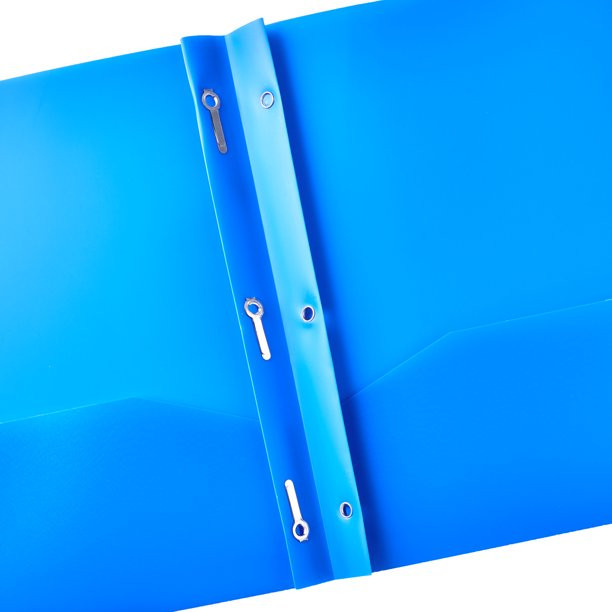 Pen + Gear 3-Prong Poly Folder with 2 Pockets, Letter Size, Blue - Walmart.com | Walmart (US)