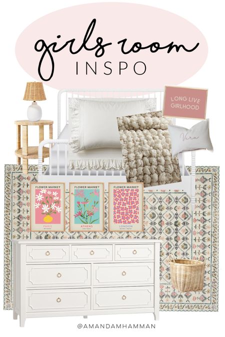 Girls room, bedroom #girlsbedroom #jennylind #potterybarnkids #loloi #studiomcgee 

#LTKhome #LTKfamily #LTKkids