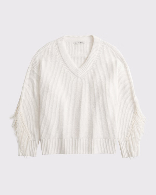 Women's Fringe Dad V-Neck Sweater | Women's Tops | Abercrombie.com | Abercrombie & Fitch (US)