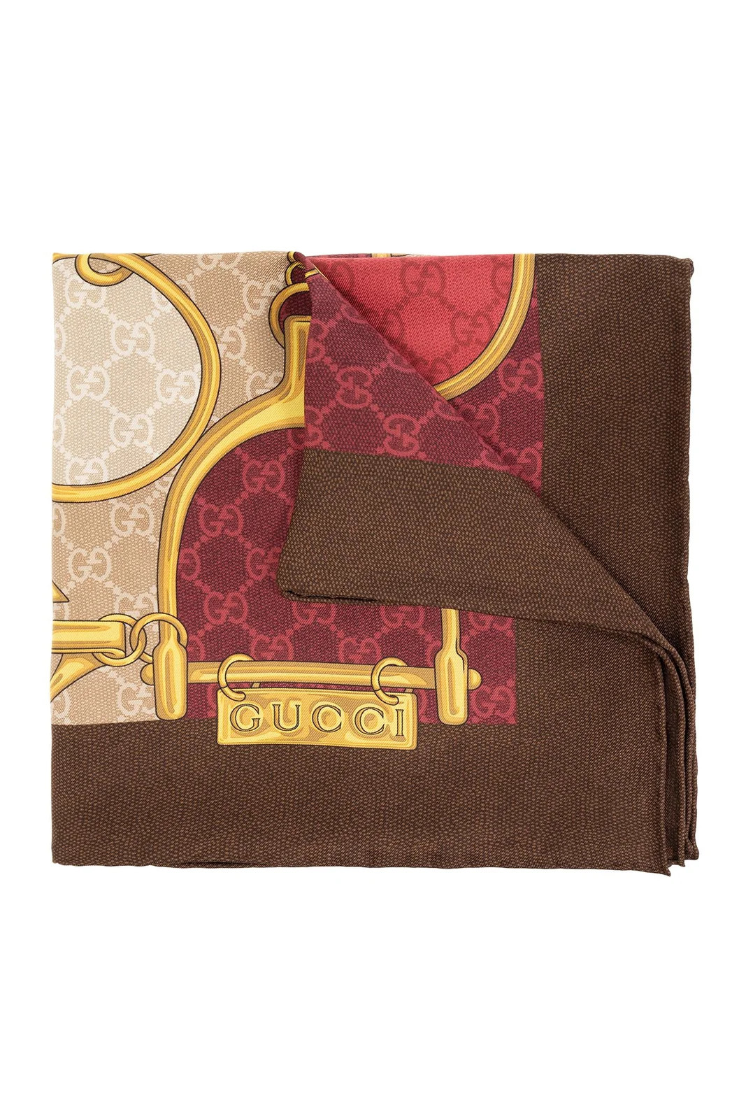 Gucci GG Horsebit Printed Finished Edge Scarf | Cettire Global
