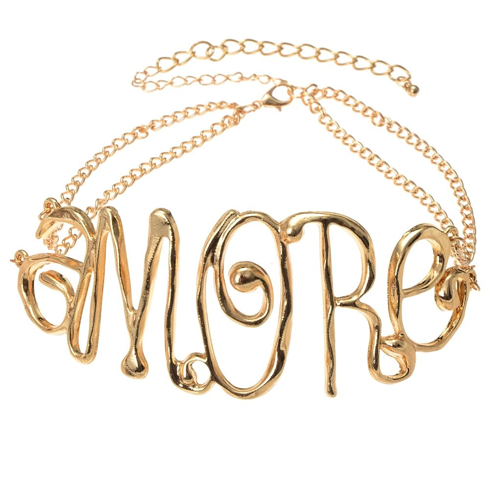 Personality Exaggerated Alloy Hollow Collar bone Choker necklace | Amazon (US)