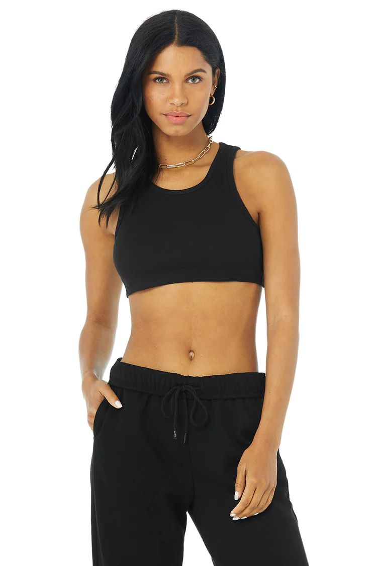 Ribbed Vibe Tank - Black | Alo Yoga