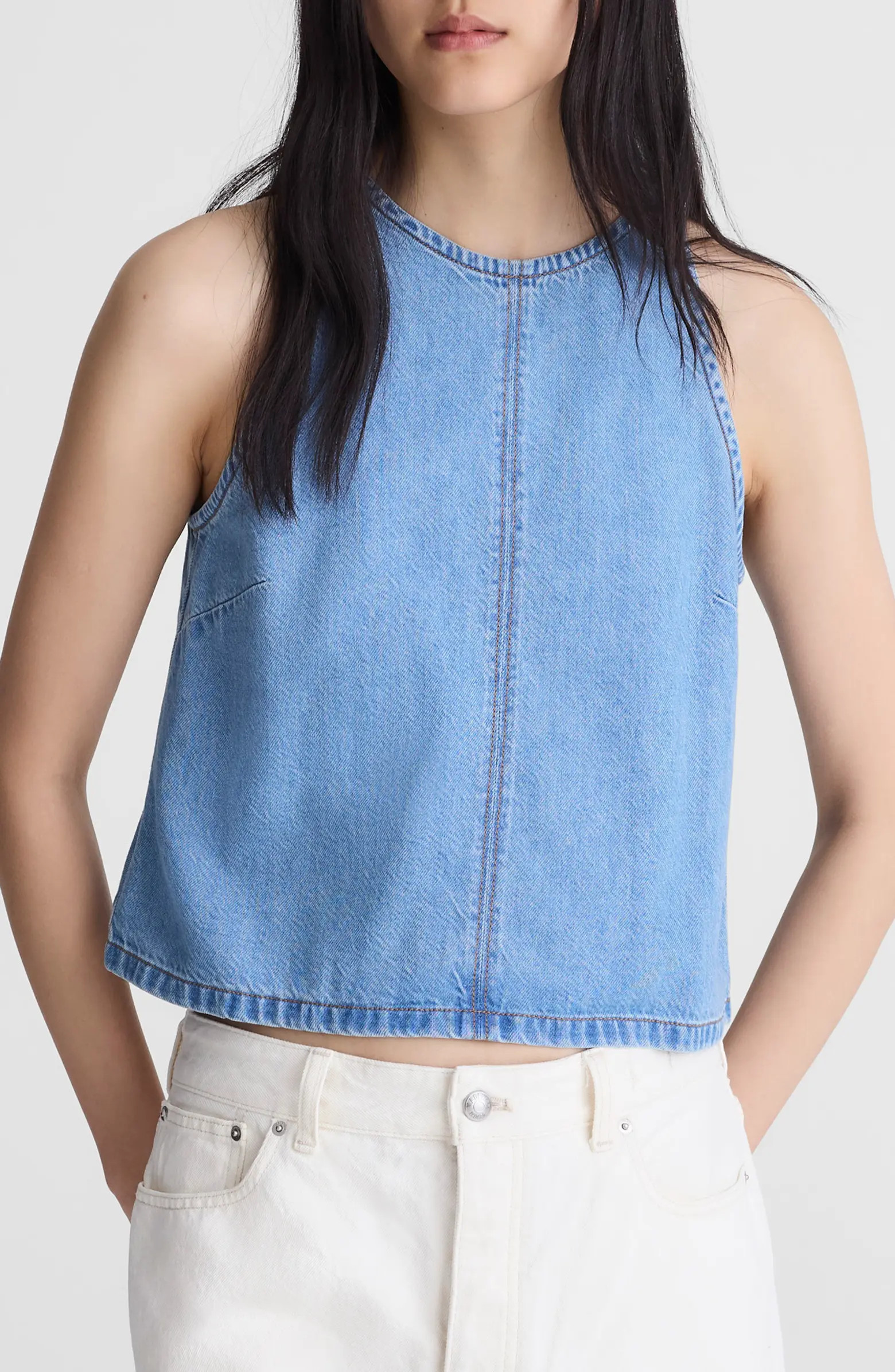 Airy Denim Shell Top | Nordstrom