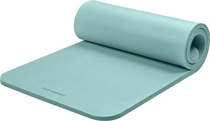 Retrospec Solana Yoga Mat 1" Thick w/Nylon Strap for Men & Women - Non Slip Exercise Mat for Home... | Amazon (US)