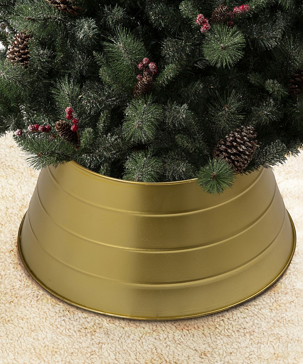 Glitzhome Christmas Tree Skirts - Gold Metal Tree Collar | Zulily