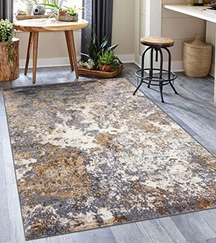 Luxe Weavers 6490 Gray 2 x 3 Abstract Modern Area Rug | Amazon (US)