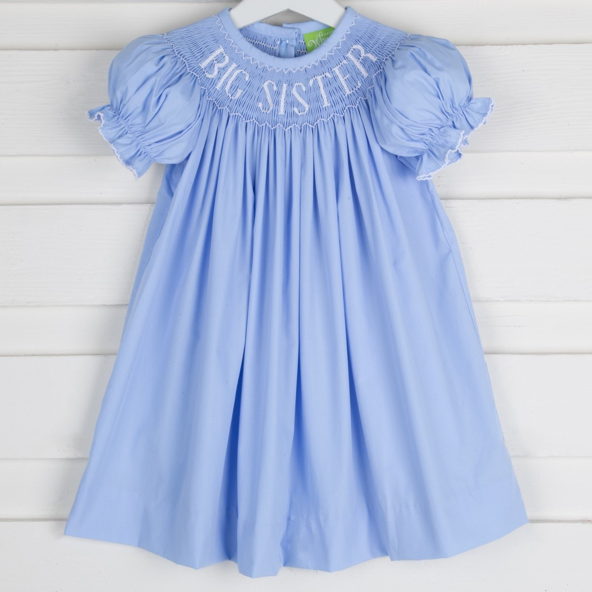 Smocked Big Sister Bishop Light Blue | Classic Whimsy