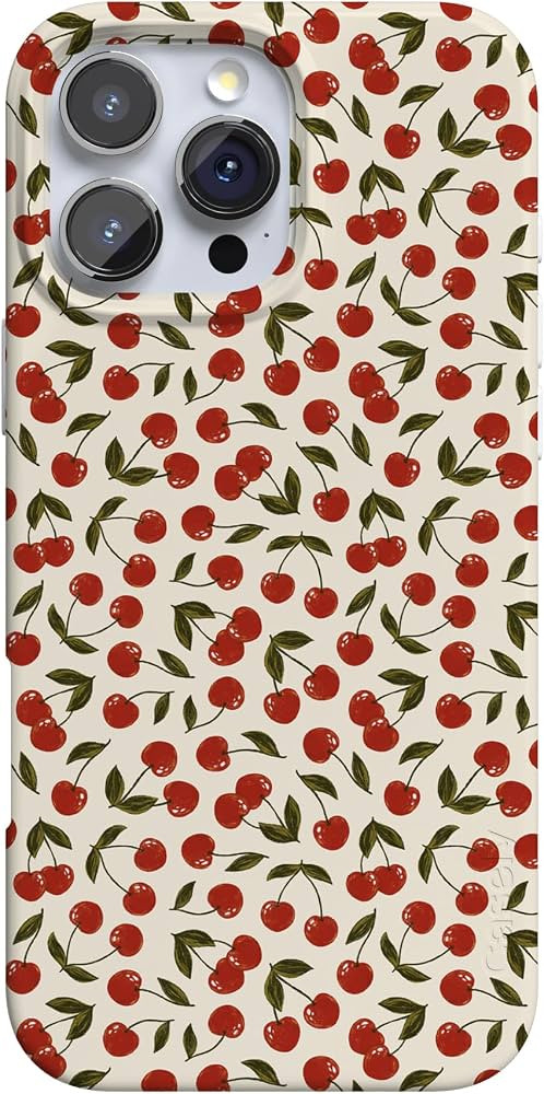 Casely iPhone 16 Pro Max Case | Cherry on Top | Red Cherries | Compatible with MagSafe | Classic ... | Amazon (US)