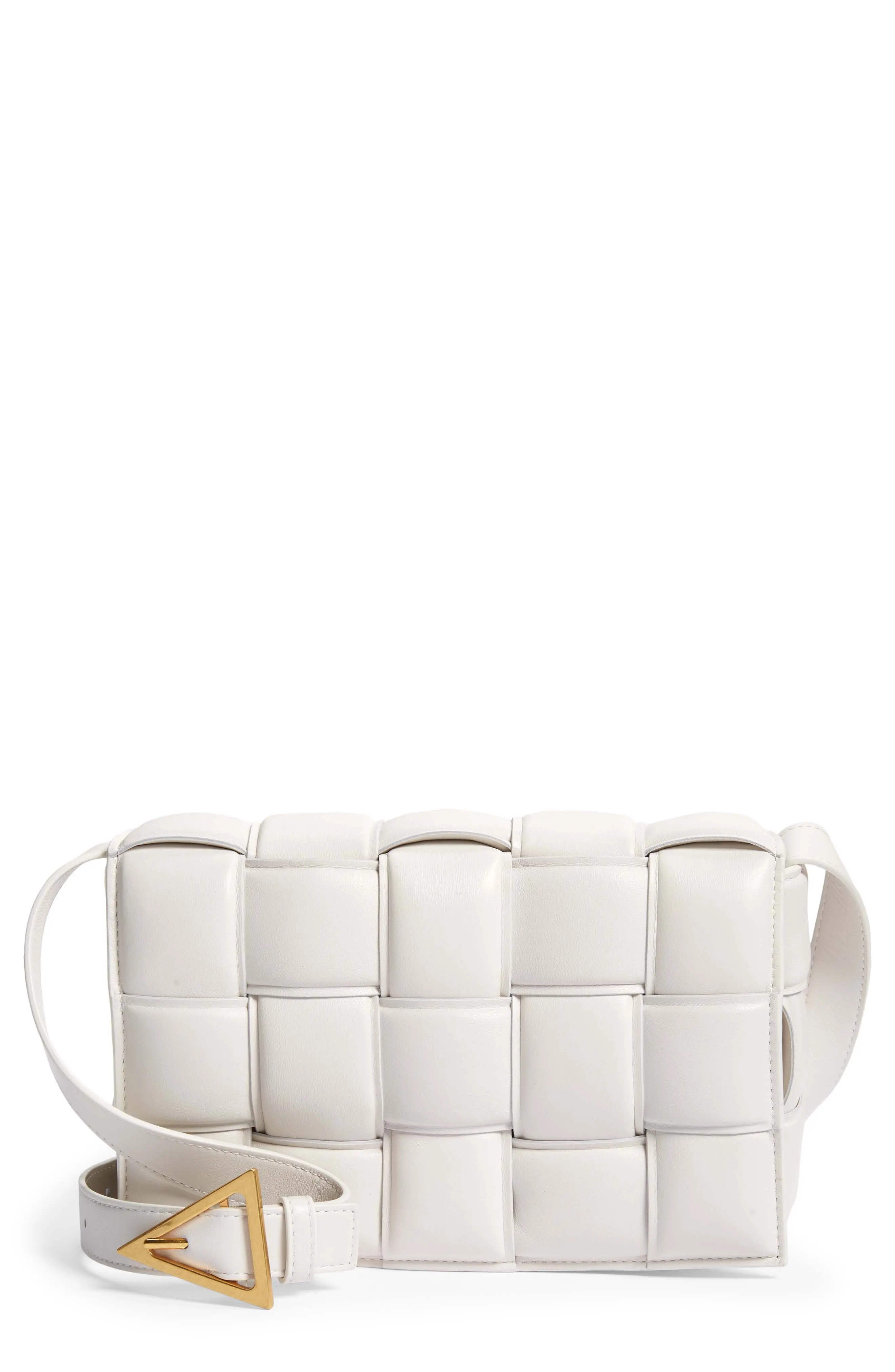 Bottega Veneta Padded Cassette Bag in Chalk/Gold at Nordstrom | Nordstrom