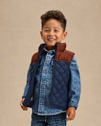 Kids Sleeveless Quilted Puffer Vest - Highland Hills - BLUE | Gymboree | Gymboree