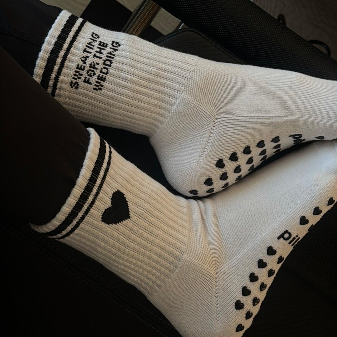 Sweating for the Wedding Grip Sock - Etsy | Etsy (US)
