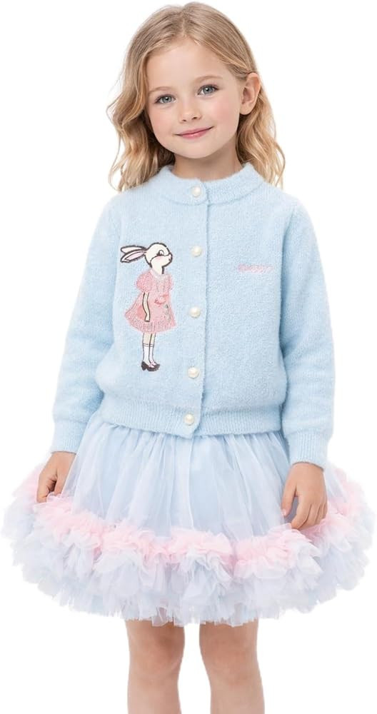 Deerhobbes Design your own girls cardigan/little girls' sweaters-tutu skirt-fall/spring clothes s... | Amazon (US)