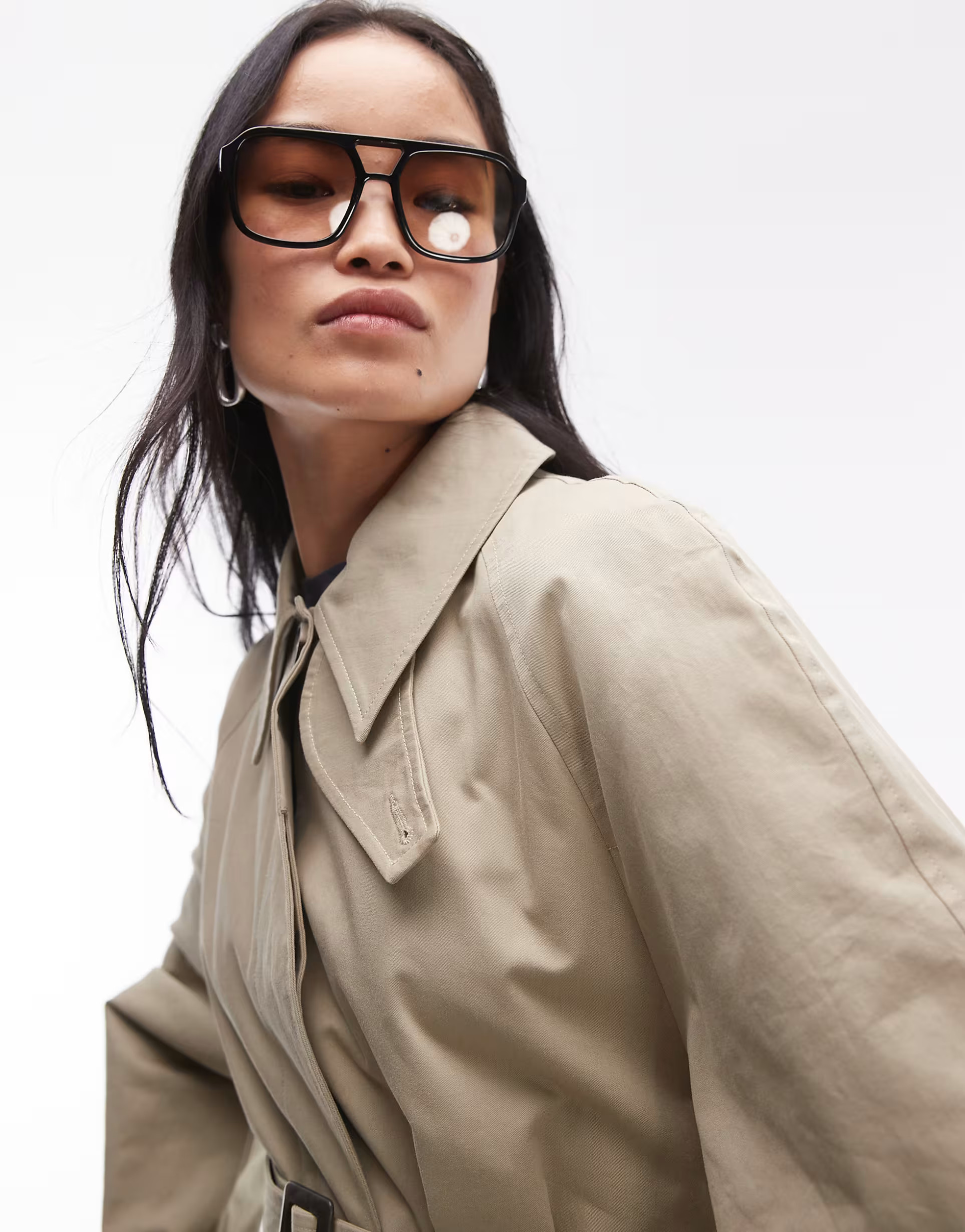 Topshop ultimate trench coat in stone | ASOS (Global)