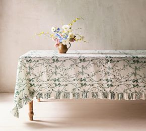 Checkered Floral Tablecloth | GreenRow