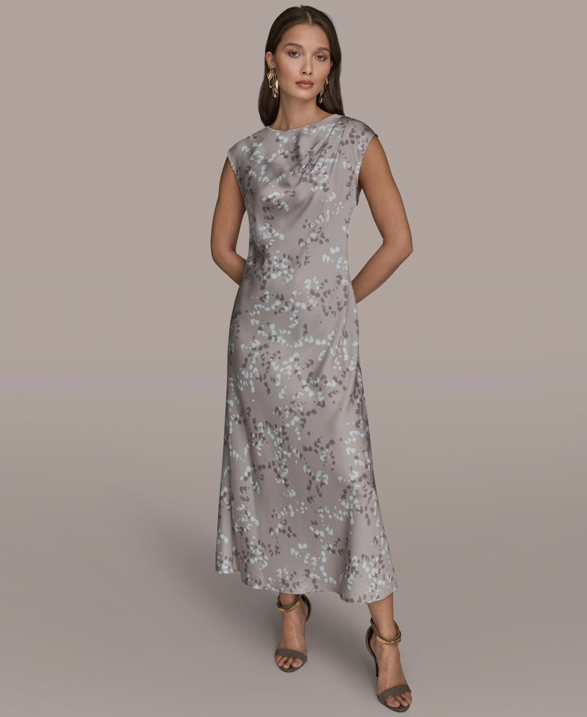 Donna Karan New York Women's Sleeveless Sheath Dress - Driftwood Combo | Macy's