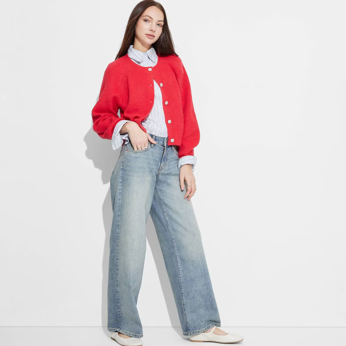 Women's Low-Rise Wide Leg Baggy Jeans - Wild Fable™ | Target