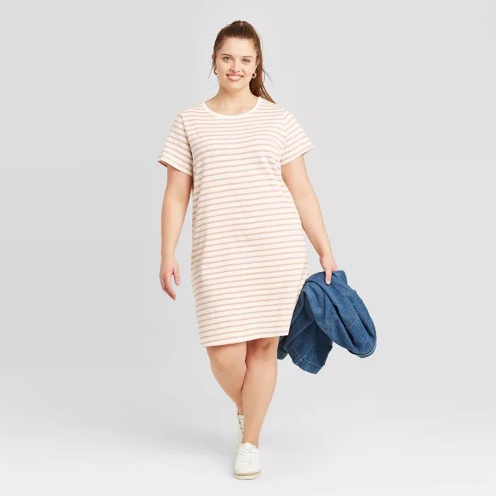 Women's Plus Size Striped Short Sleeve T-Shirt Dress - Universal Thread™ | Target