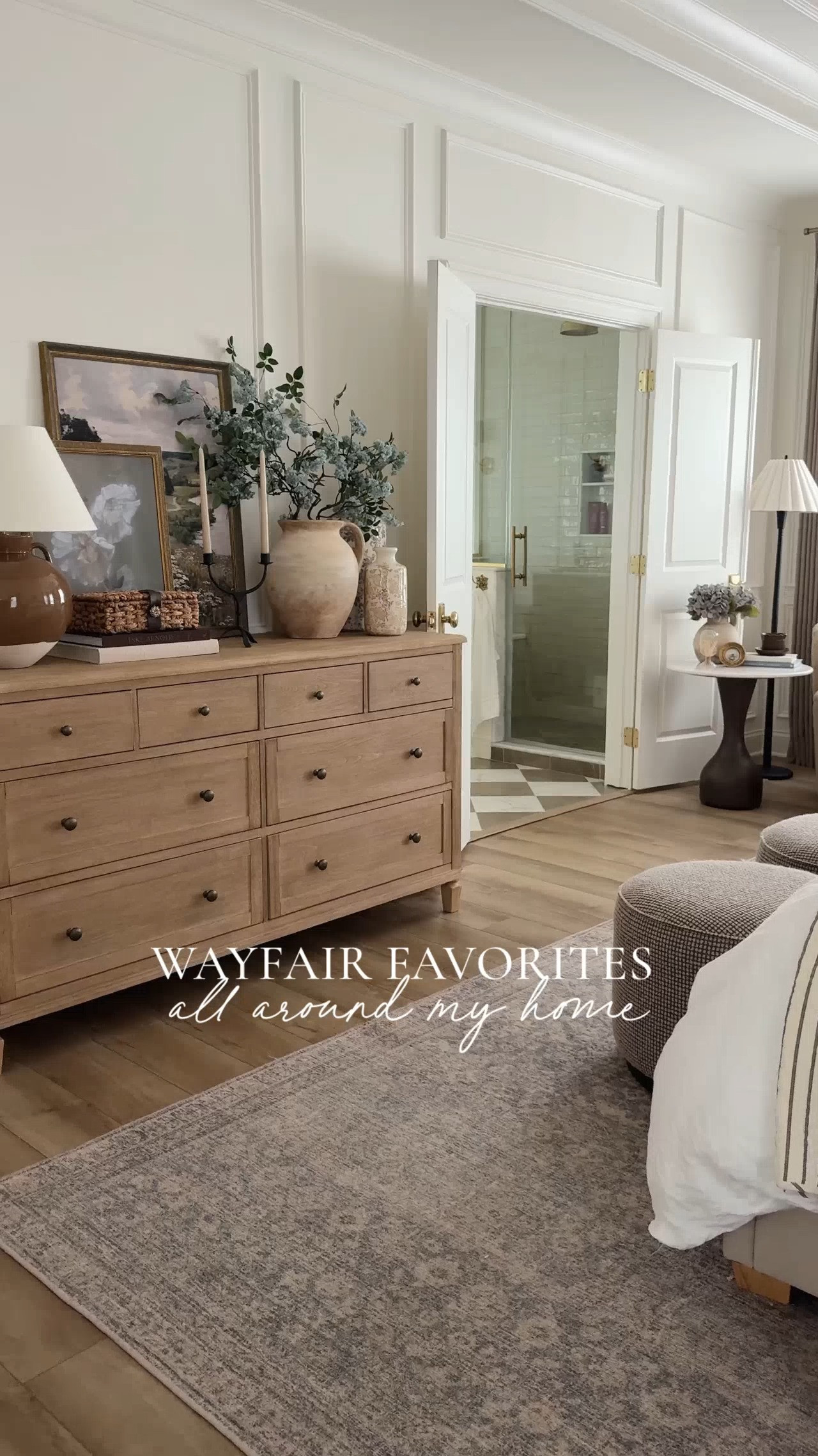 #AD Wayfair favorites throughout our home!

Comment “shop” and I'll send you all of the details.

I'm sharing so many of my favorite finds — from my vintage inspired rugs and linen throw pillows to the unlacquered brass details in our primary bathroom and one of my favorite vintage style stools.
I love the look of vintage pieces, but I also love finding options that give you that same timeless feel while helping you save.

#wayfair #wayfairpartner #shopltkit @wayfair

#LTKSeasonal #LTKHome #LTKSaleAlert