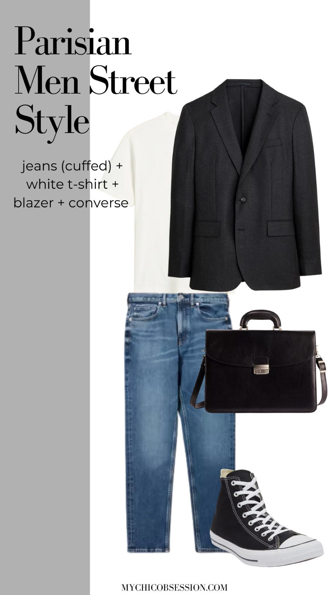 There were great street style looks for men all over Paris! Blazers, cuffed jeans, totes, and sneakers (like Converse) were some key pieces and make for a great fall  weekend look.

#LTKmens #LTKstyletip #LTKSeasonal