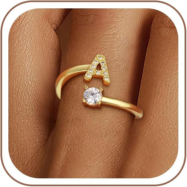 Amazon.com: Eaciy Mothers Day Gifts for Mom Daughter - Non Tarnish 14K Gold Plated Letter A Initi... | Amazon (US)