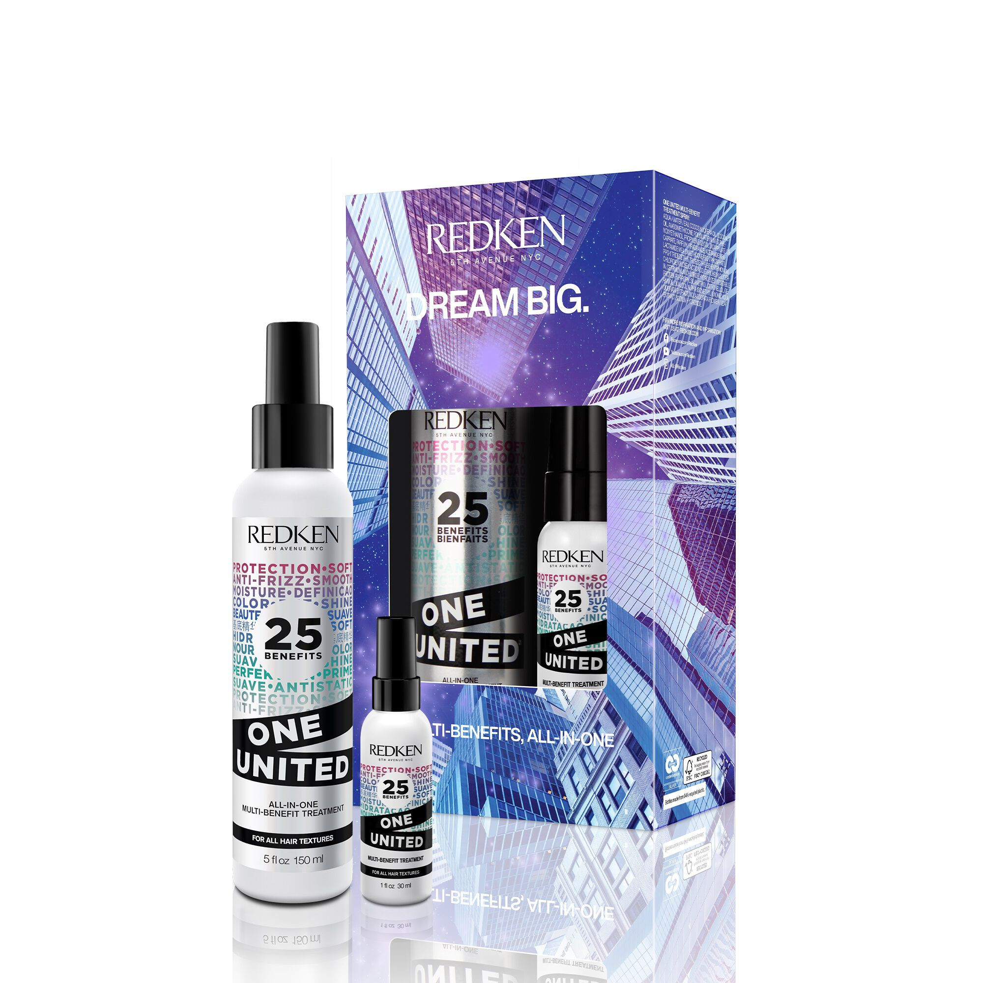 One United Holiday Hair Gift Set Full & Travel Size | Redken | Redken