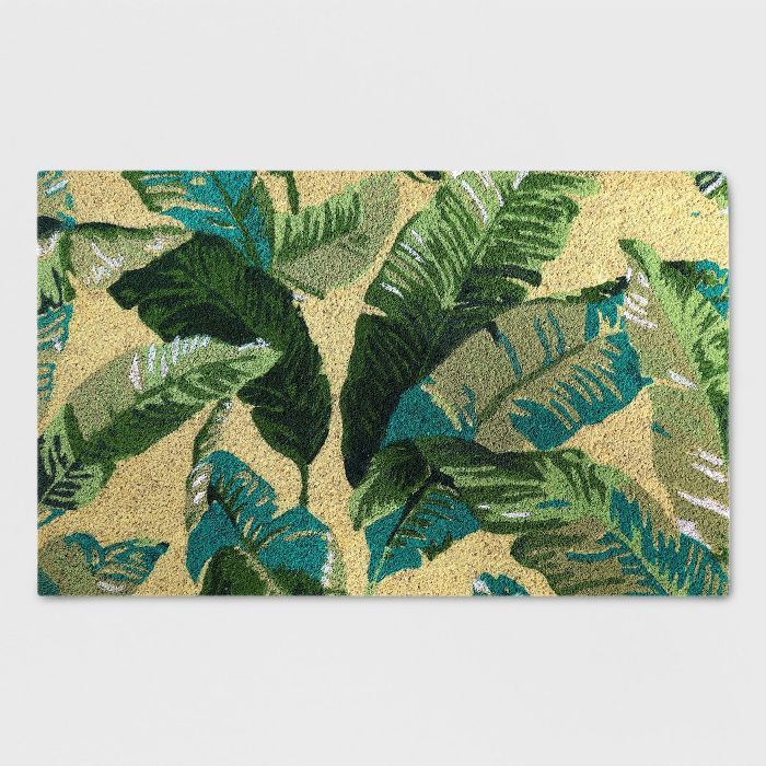 18" x 30" Vacation Tropical Outdoor Doormat Green - Threshold™ | Target