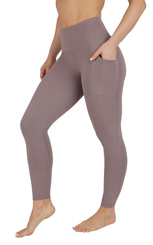 Yogalicious Womens High Waisted Leggings Squat Proof Workout Running Yoga Pants - Mocha Nude Tech - Large | Amazon (US)