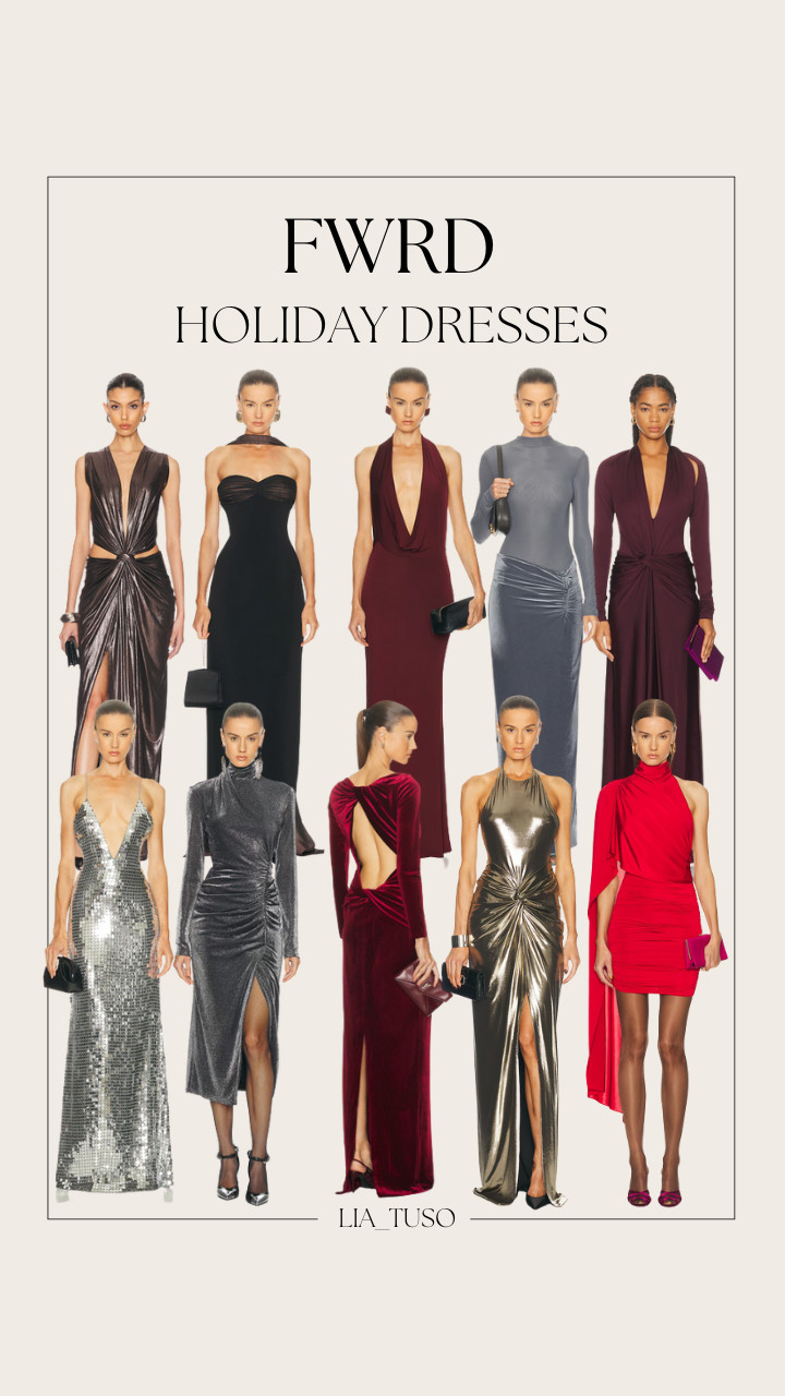 FWRD Holiday Dresses 

#FWRDDresses #HolidayStyleEdit #LuxeHolidayLooks 

 #LTKHoliday #LTKootd #LTKSeasonal