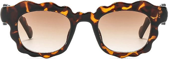 COTIA Fashion Square Sunglasses Women New Unique Irregular Wave-Shaped Frames Sun Glasses for Men... | Amazon (US)