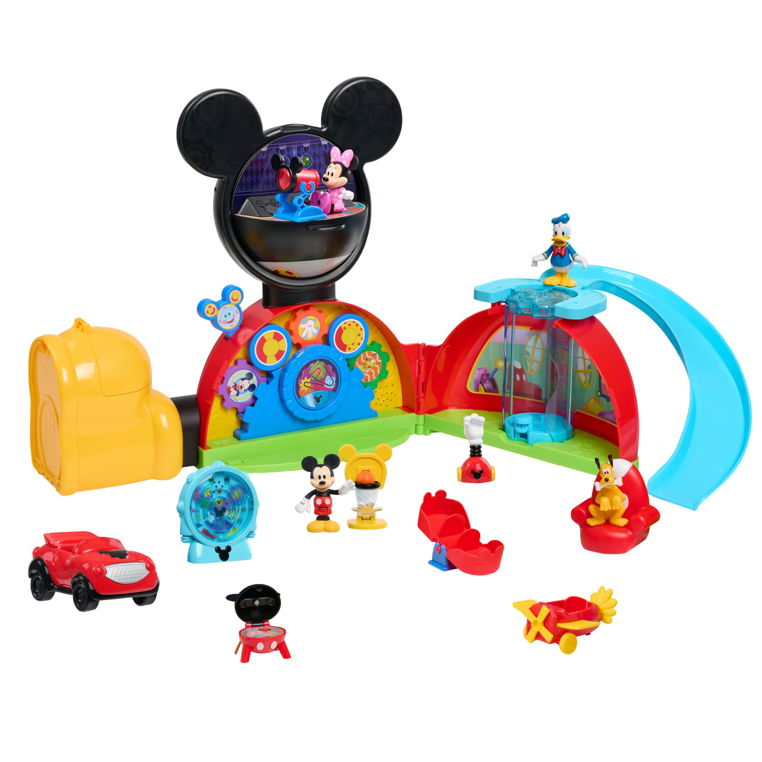 Disney Jr. Mickey Mouse Clubhouse Deluxe 28-inch Playset with Lights and Sounds, 16-Pieces, 3-inc... | Amazon (US)