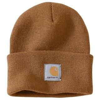 Carhartt Men's OFA Brown Acrylic Hat Headwear-A18-BRN - The Home Depot | The Home Depot