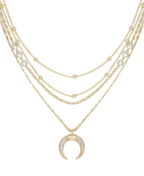 Layered Chain Crescent Horn Women's Necklace | Macys (US)