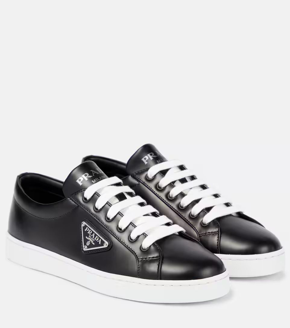 Logo leather low-top sneakers | Mytheresa (DACH)
