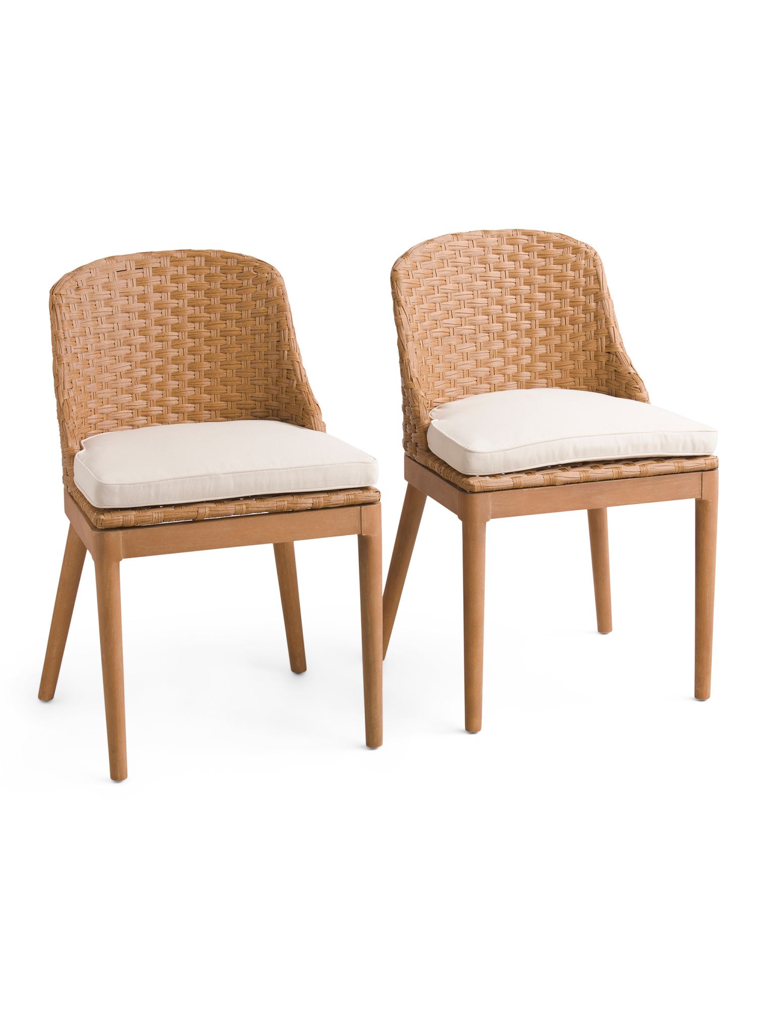 Set Of 2 Indoor Outdoor Seagrass Dining Chairs With Cushion | Kitchen & Dining Room | Marshalls | Marshalls