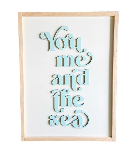 You Me and the Sea  Summer Decor  Beach Sign  Summer Sign  | Etsy | Etsy (US)