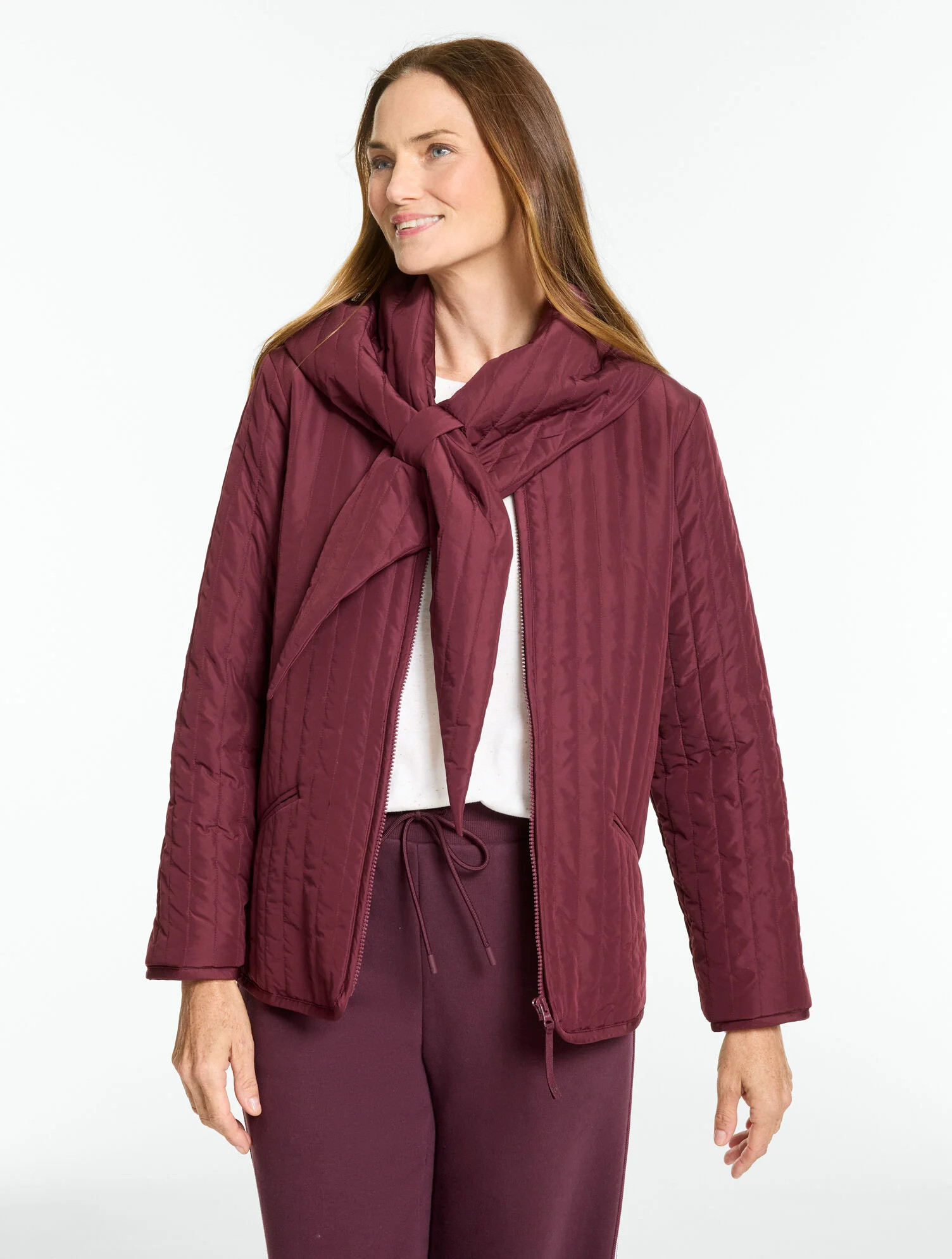 Quilted Scarf Jacket | Talbots