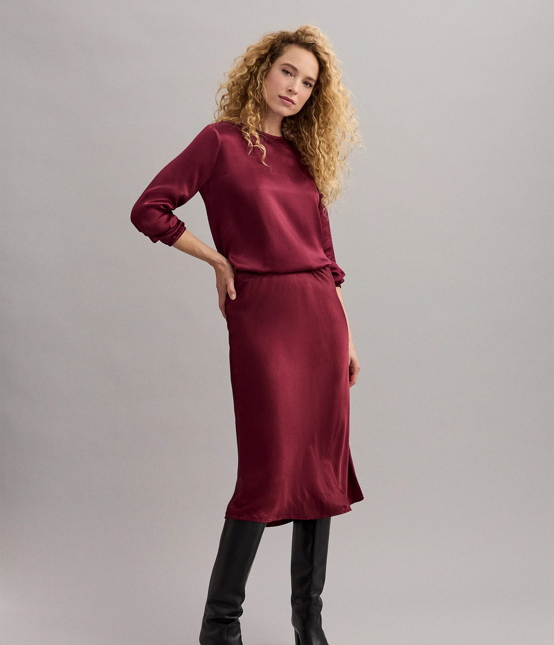 Variant options: Leila Bias Midi Skirt | MichaelStars.com