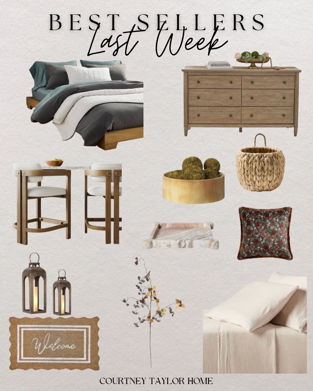 Last weeks best sellers! Everything from early fall stems, to my guest room and son’s bedding, to my favorite barstools that are back in stock it’s no wonder you all loved these! 🤍✨

#LTKHome