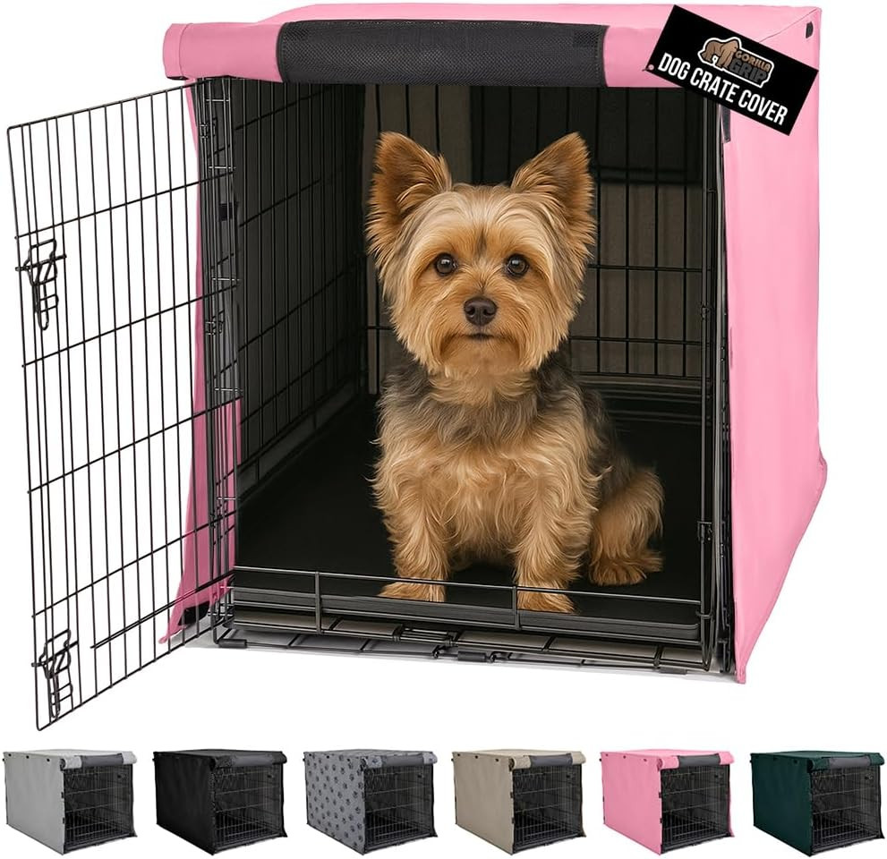 GORILLA GRIP Dog Crate Covers Compatible with Amazon Basics Dog Crates, All Sides Open, Privacy C... | Amazon (US)