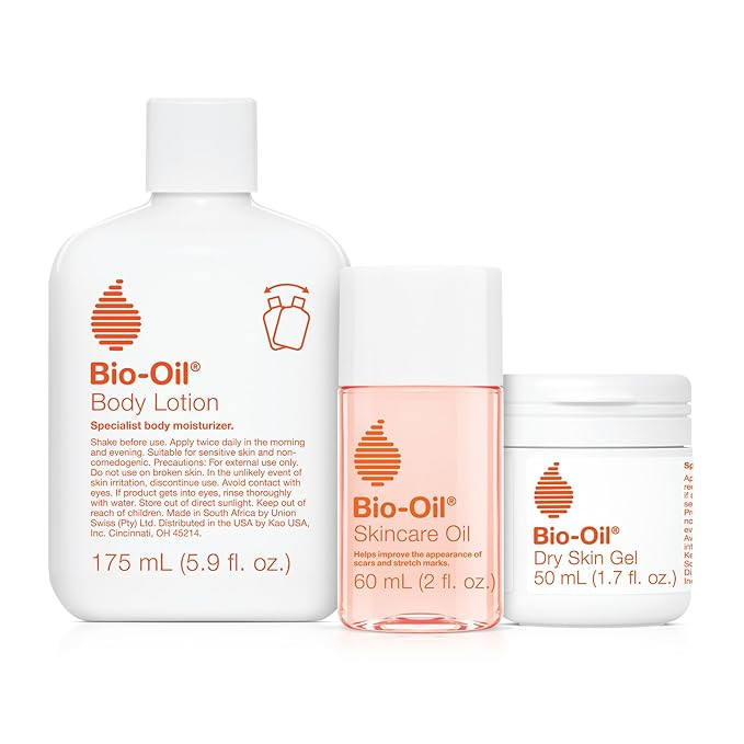 Bio-Oil Skincare Set for Scars, Stretch Marks, and Dry Skin, 3 Pc Travel Size Kit Includes Skin C... | Amazon (US)