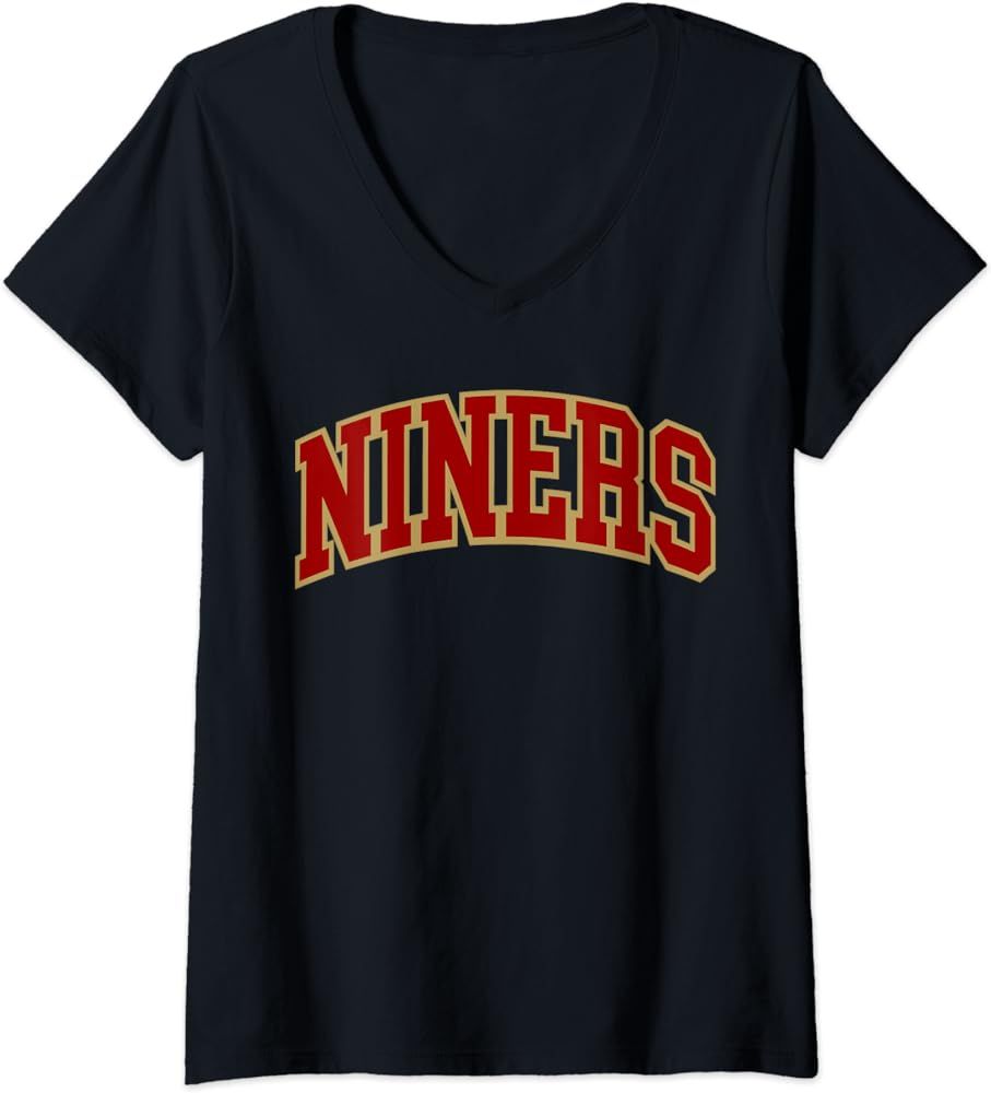 Womens Niners Football V-Neck T-Shirt | Amazon (US)