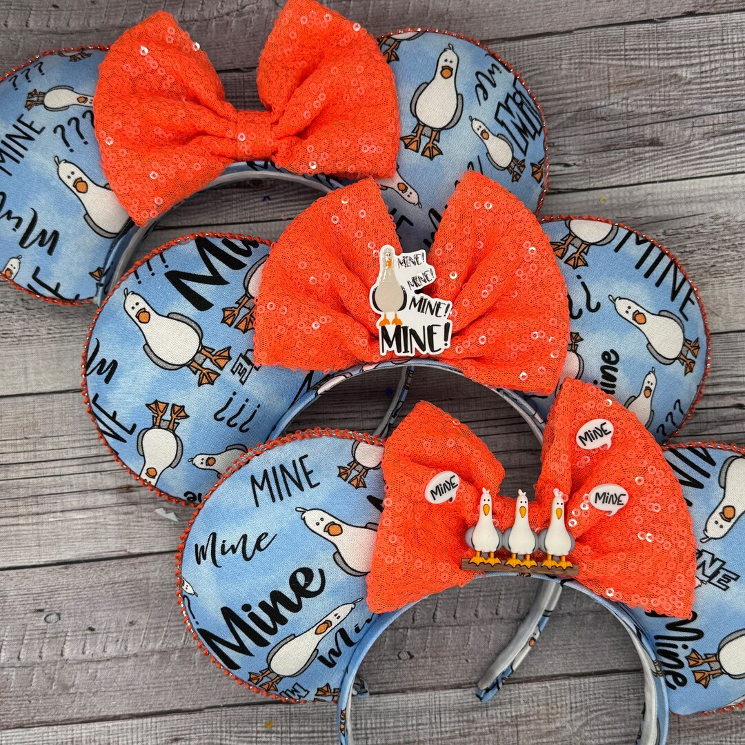 Clown Fish Seagull mine Mouse Ears Finding Dory, Finding Clown Fish, Seagulls, Marlin, Epcot - Et... | Etsy (US)