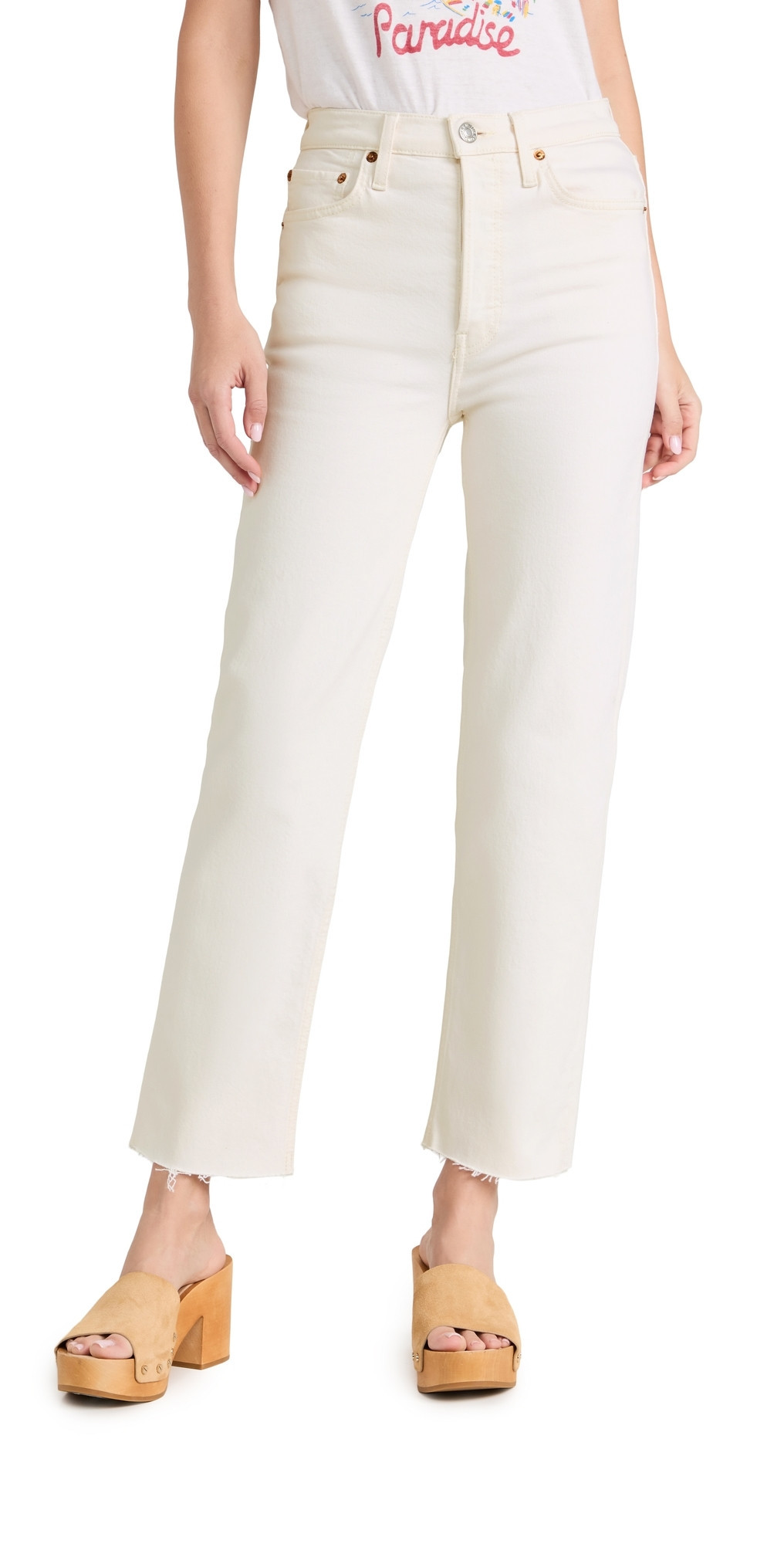 RE/DONE 70s Stove Pipe Vintage White 32 | Shopbop