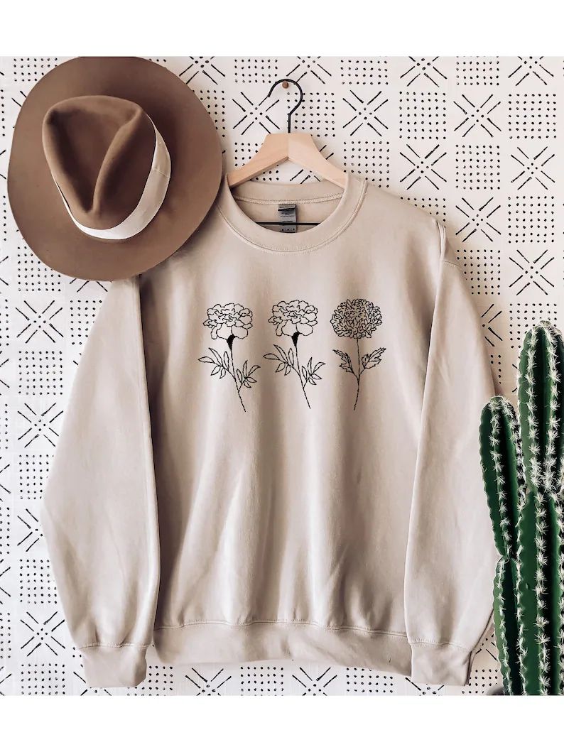 Custom Birth Month Flower Sweatshirt Flower Shirt | Etsy | Etsy (US)